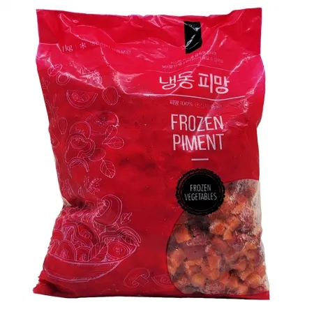 냉동야채 홍피망 다이스 1kg