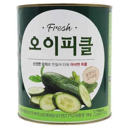 그리너리 후레쉬 오이피클 슬라이스 3kg (상온)