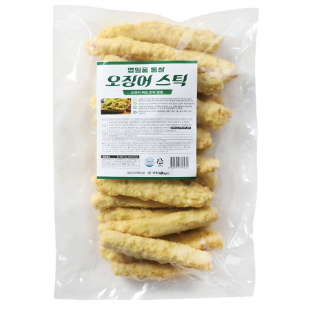 명일품 냉동 통살 오징어스틱 1kg