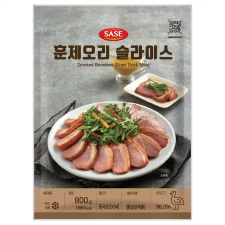 사세 냉동 훈제오리 슬라이스 800g