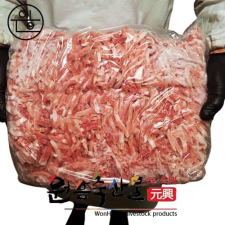 [원흥축산 배송] 국내산 한돈A후지유슬,잡채5mm 5kg 1팩(냉동)