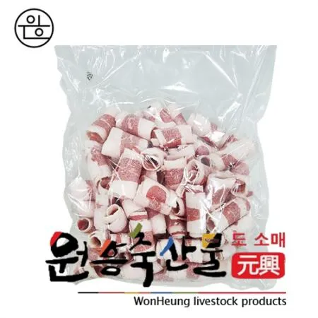 [원흥축산 배송] 미국산 우삼겹양지롤링,우삼겹,삼겹양지/2mm 대패돌돌이/1kg씩 포장