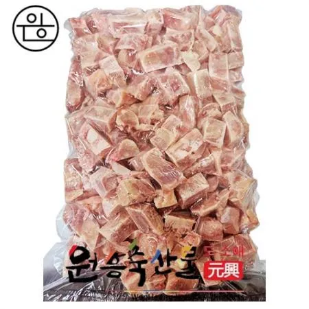 [원흥축산 배송]페르디가오 브라질 닭정육 큐브,조각정육 12kg 세절 3.5cm이하(1팩 6kg*2)