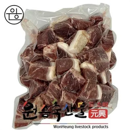 [원흥축산 배송] 부채큐브(2cmx2cm) 1kg 초이스(근막/지방 미제거)