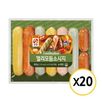 사조오양 델리 모듬 소시지 450g x 20개 소세지