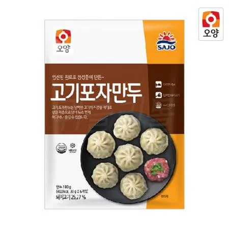 사조오양 고기 포자 만두 180g 찐만두