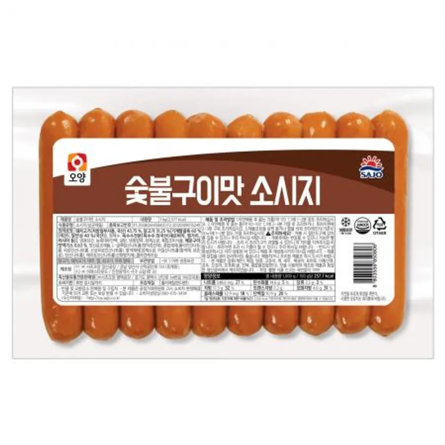 사조오양 숯불구이맛 소시지 1kg 이미지