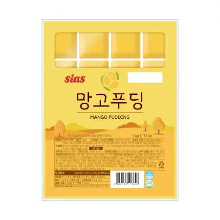 시아스 망고 푸딩 1kg x 8개 이미지