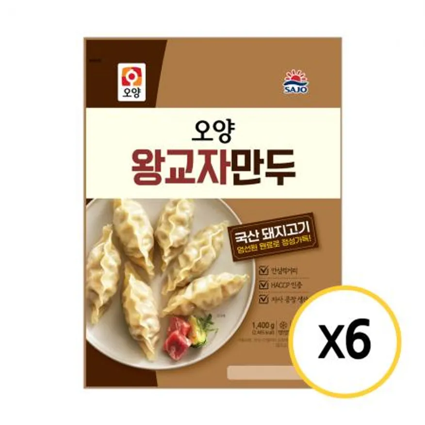 사조오양 왕교자 만두 1.4kg x 6개 이미지