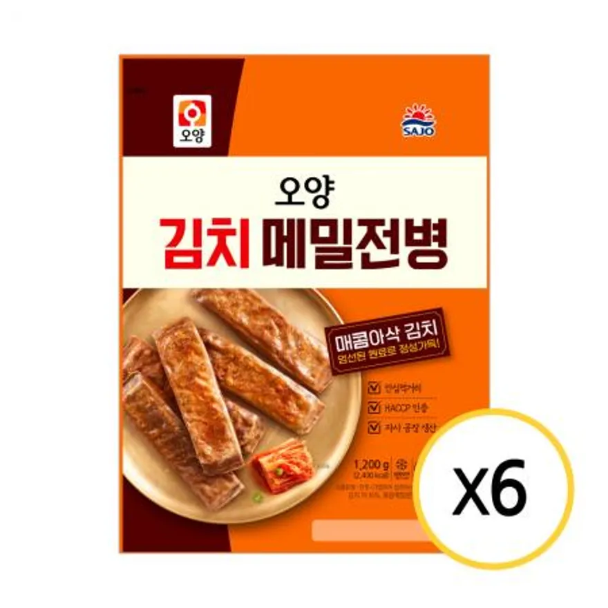 사조오양 김치 메밀전병 1.2kg x 6개 군만두 이미지
