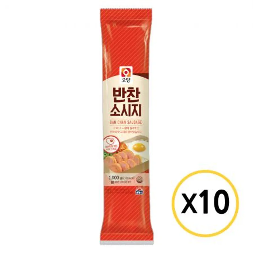 사조오양 반찬 소시지 1kg x 10개 분홍 옛날 이미지