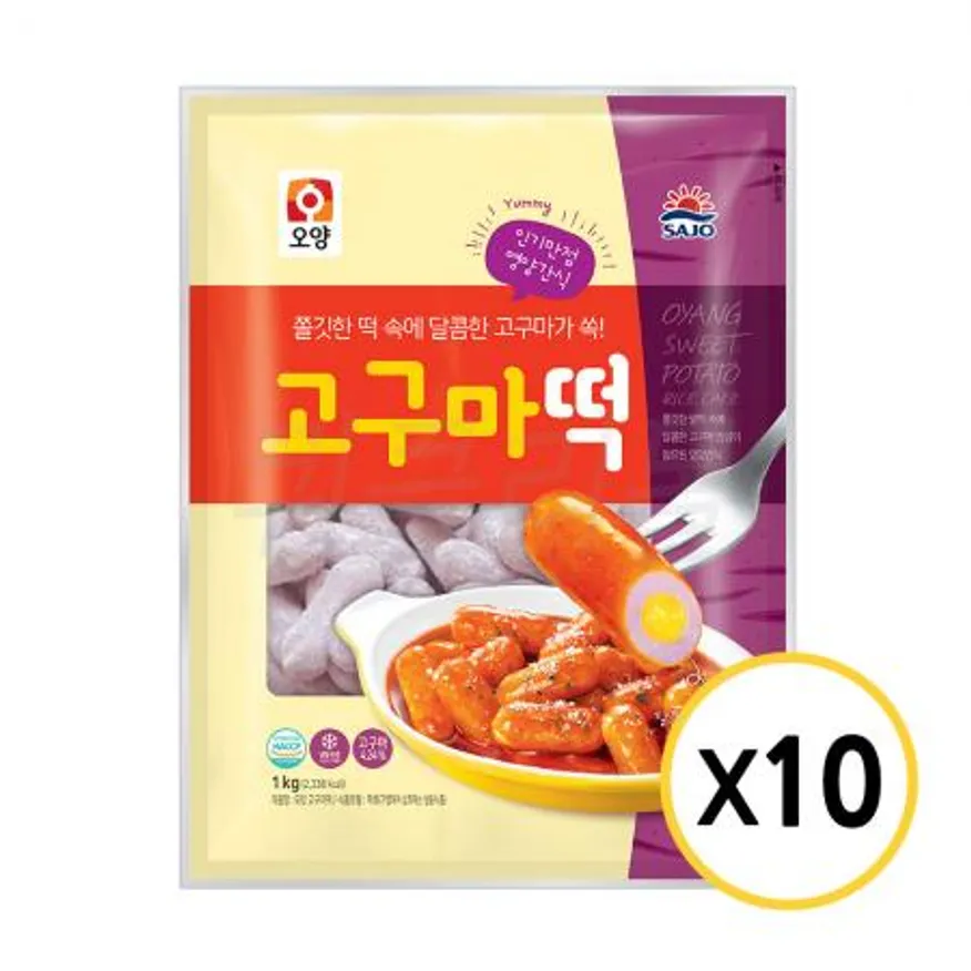 사조오양 고구마떡 1kg x 10개 떡볶이떡 이미지