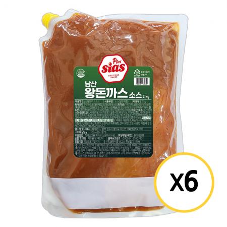 시아스 남산 왕 돈까스 소스 2kg x 6개 경양식 돈가스소스