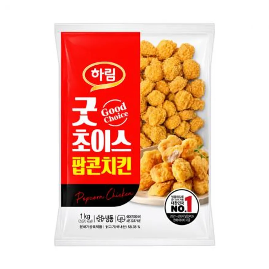 하림 굿초이스 팝콘치킨 1kg 이미지