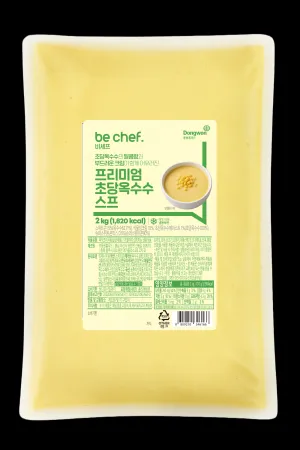 [D-2주문] [5개] 비셰프 프리미엄 초당옥수수스프 2kg 냉동 콘스프 옥수수크림스프 양식스프 이미지