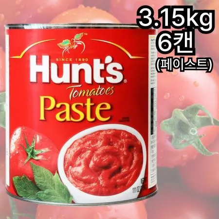 [6개] 헌트 토마토 페이스트 3.15kg 피자 파스타 스튜 스파게티