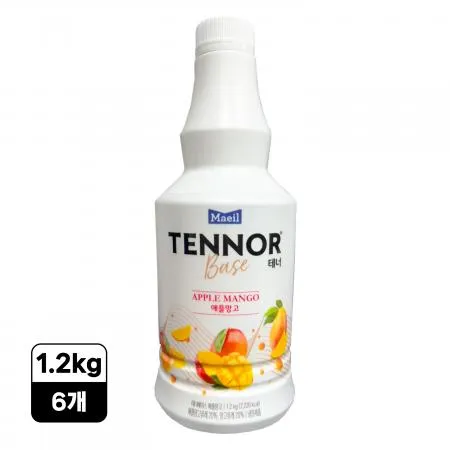 [6개/무료배송] 매일 테너베이스 애플망고맛 1.2kg 음료 에이드용 베이스