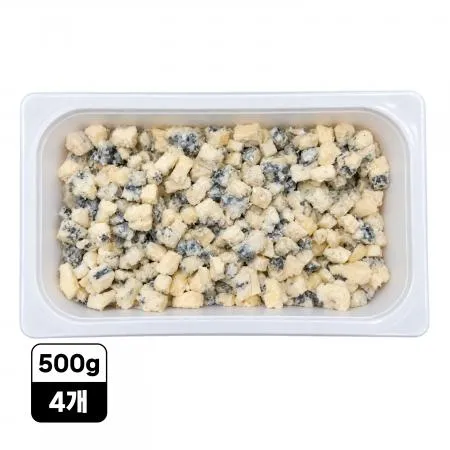 [4개/무료배송] 고르곤졸라 큐브크럼블치즈 500g 냉장 피자 샐러드용