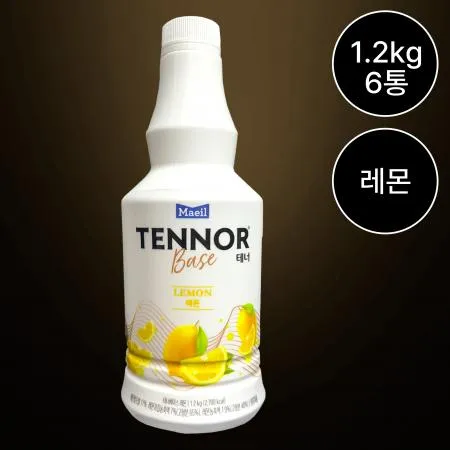 [6개/무료배송] 매일 테너베이스 레몬맛 1.2kg 음료 에이드용 베이스