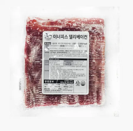 [10개/무료배송] 이너피스 델리 코주부 베이컨 슬라이스 1kg 샌드위치 요리용 이미지