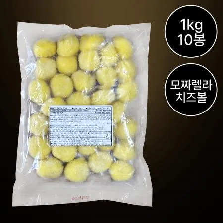 [10개/무료배송] 디케이 모짜렐라 치즈볼 1kg 냉동 안주 사이드용