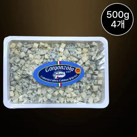 [4개/무료배송] 이고르 고르곤졸라 큐브크럼블치즈 500g 냉장 피자 샐러드용