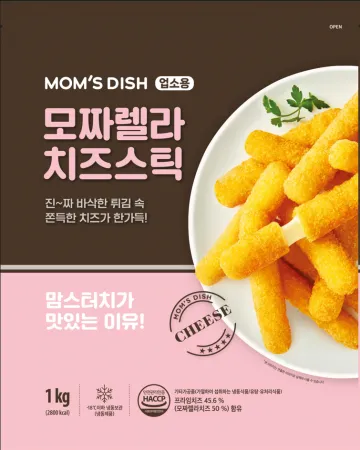 [10개] 맘스터치 모짜렐라 치즈스틱 1kg 냉동 호프집 사이드 PC방 메뉴 이미지