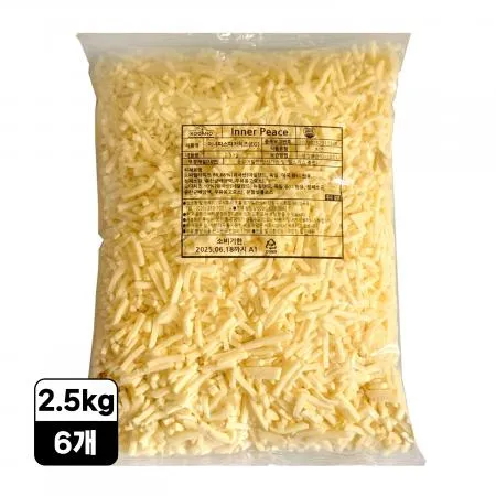 [6봉/무료배송] 이너피스 피자치즈 EG 자연100% 고다10% (냉장,2.5kg)