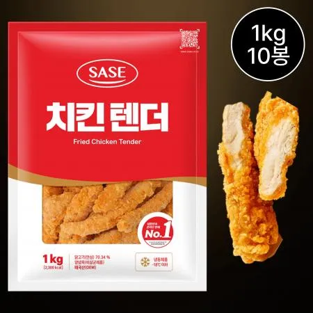 [10개/무료배송] 사세 치킨텐더 1kg 냉동 케이준 샐러드용 안주용