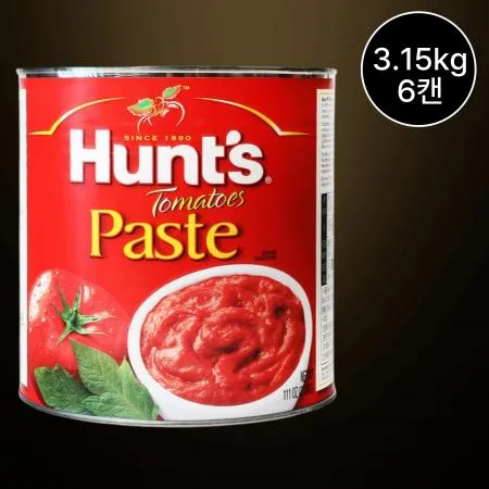 [6캔/무료배송] 헌트 토마토 페이스트 3.15kg 피자 파스타 스튜 스파게티