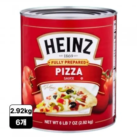 [6캔/무료배송] 하인즈 피자소스 2.92kg 피자용 업소용 대용량