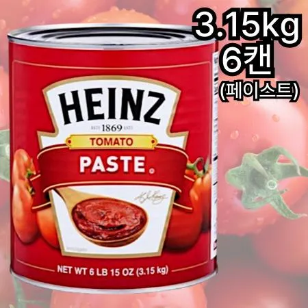 [6개] 하인즈 토마토페이스트 3.15kg 파스타 스파게티 피자 스튜