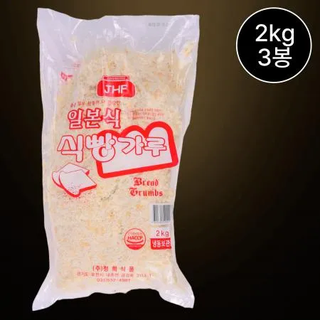 [3개/무료배송] 정희 습식 빵가루 2kg 냉동 일식 튀김용 빵가루