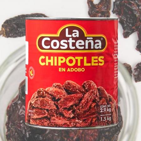 [6개] 라코스테냐 치포틀레 페퍼 캔 2.8kg 훈연할라피뇨 타코 부리또 멕시칸요리활용