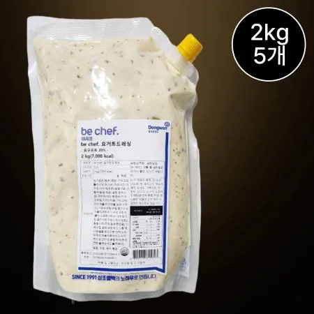 [5개/무료배송] 비셰프 비쉐프 동원 요거트드레싱소스 2kg 냉장 샐러드드레싱 업소용 요거트소스