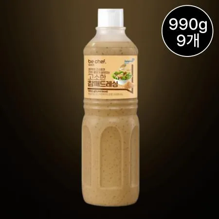 [9개/무료배송] 비셰프 비쉐프 동원 고소한 참깨드레싱 990g 샐러드소스 실온보관