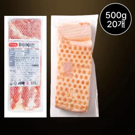 [20개/무료배송] 에쓰푸드 통베이컨 500g 냉동 요리용 베이컨
