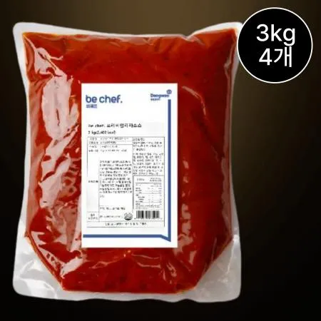 [4개/무료배송] 비셰프 비쉐프 동원 프리미엄 피자소스 3kg 냉장 대용량 업소용