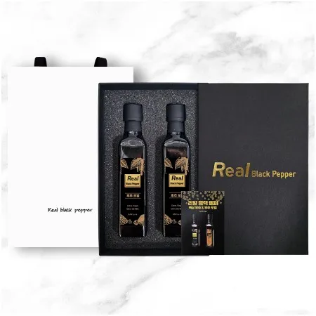 (선물세트) Real 리얼 블랙페퍼 후추오일+후추오일 (레시피가이드+쇼핑백) 이미지