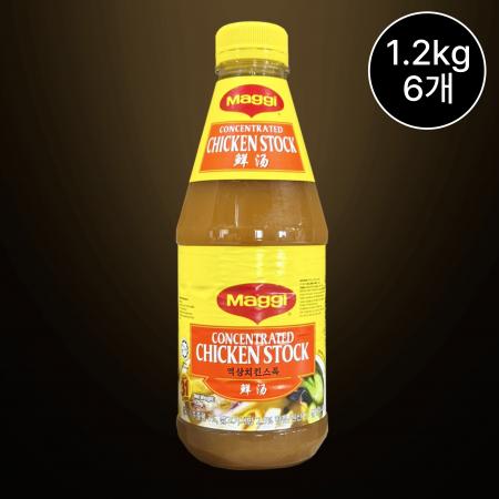 [6개/무료배송] 네슬레 매기 치킨 콘센트 1.2kg 액상형 치킨스톡 육수용