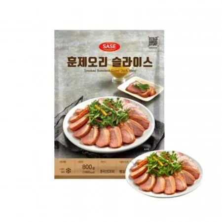 [10개] 사세 훈제오리슬라이스 800g 10봉 오리고기 훈제오리고기 이미지