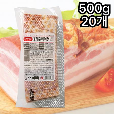[20개] 에쓰푸드 통베이컨 에스푸드 통베이컨 500g 냉동