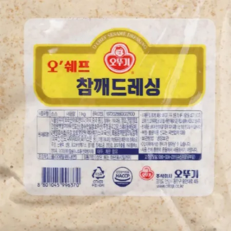 [6개] 오뚜기 참깨드레싱소스 냉장 1kg 참깨소스 고소한드레싱소스 이미지