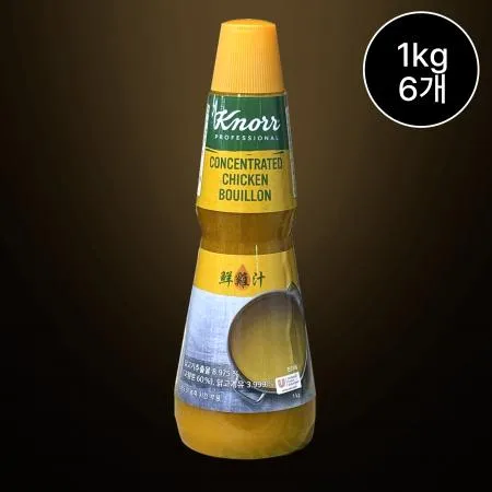 [6개/무료배송] 크노르 치킨스탁 (액상) 1kg 치킨스톡 액상형 액체형 치킨부용