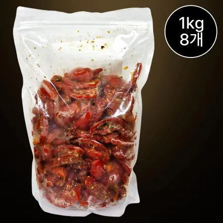 [8개/무료배송] 세미드라이 마리네이티드토마토 1kg 냉동 건조토마토 샐러드 파스타용