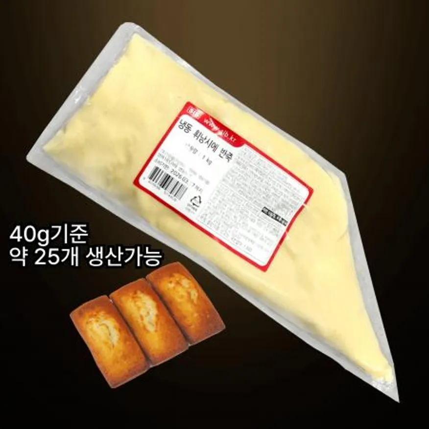 선인 휘낭시에반죽 1kg 냉동 베이커리 제과제빵용 이미지