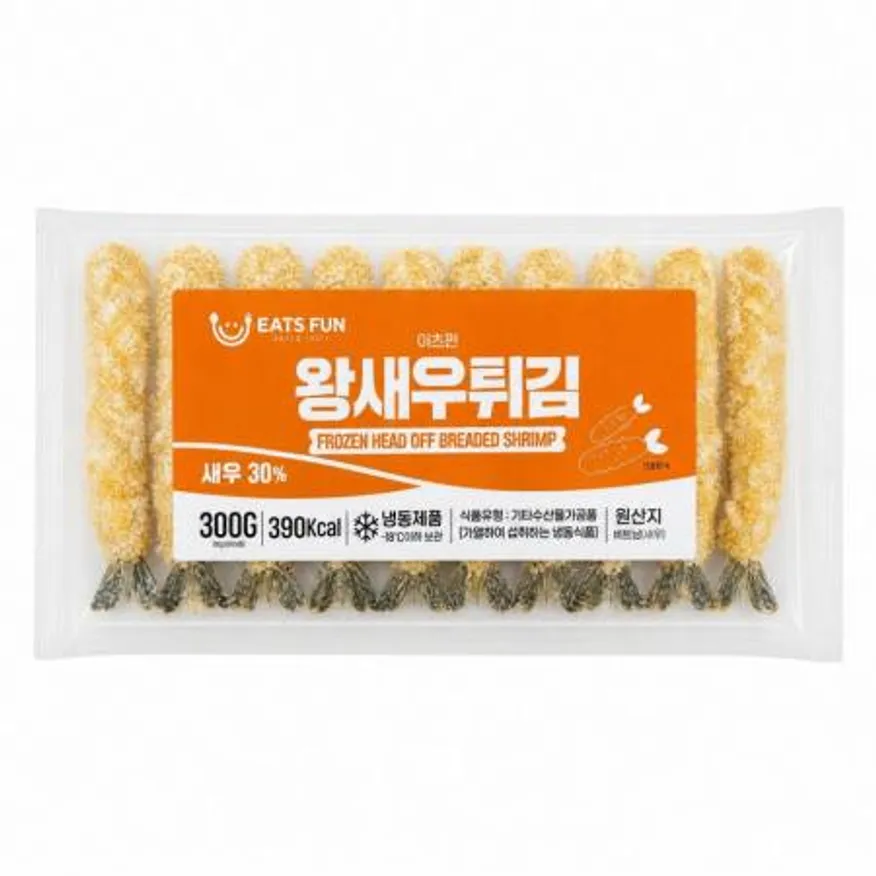 뉴트리 왕새우튀김 300g(30g*10미) 새우튀김 이미지