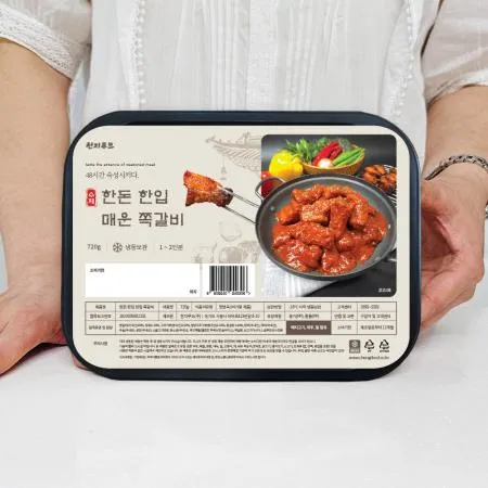 국내산 한돈 한입 양념 매운 쪽갈비 720g×4팩 이미지