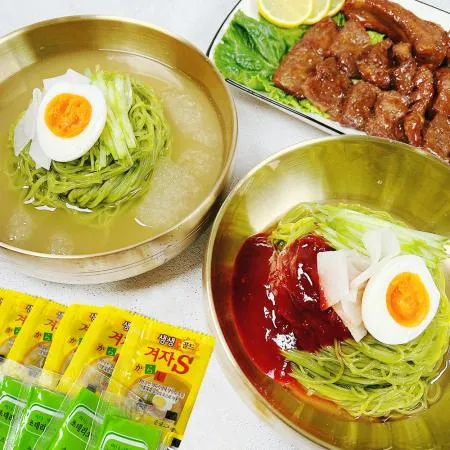 뽕잎 동치미 육수 물냉면 뽕잎냉면 10인분+양념장 500g 이미지