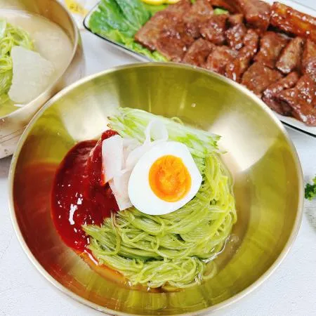 뽕잎 동치미 육수 물냉면 뽕잎냉면 10인분+양념장 500g 이미지
